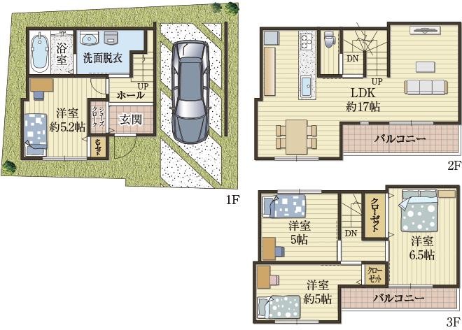 間取りの工夫で4LDKを実現