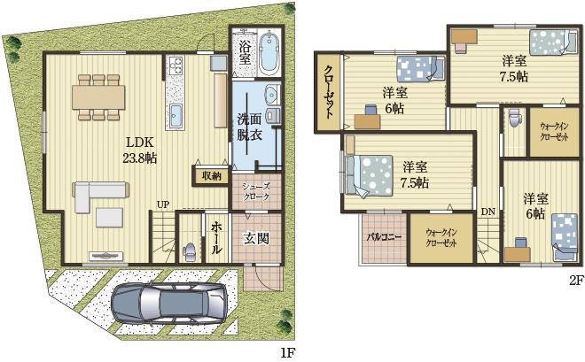 収納とウォークスルーが溶け込んだ理想の住まい